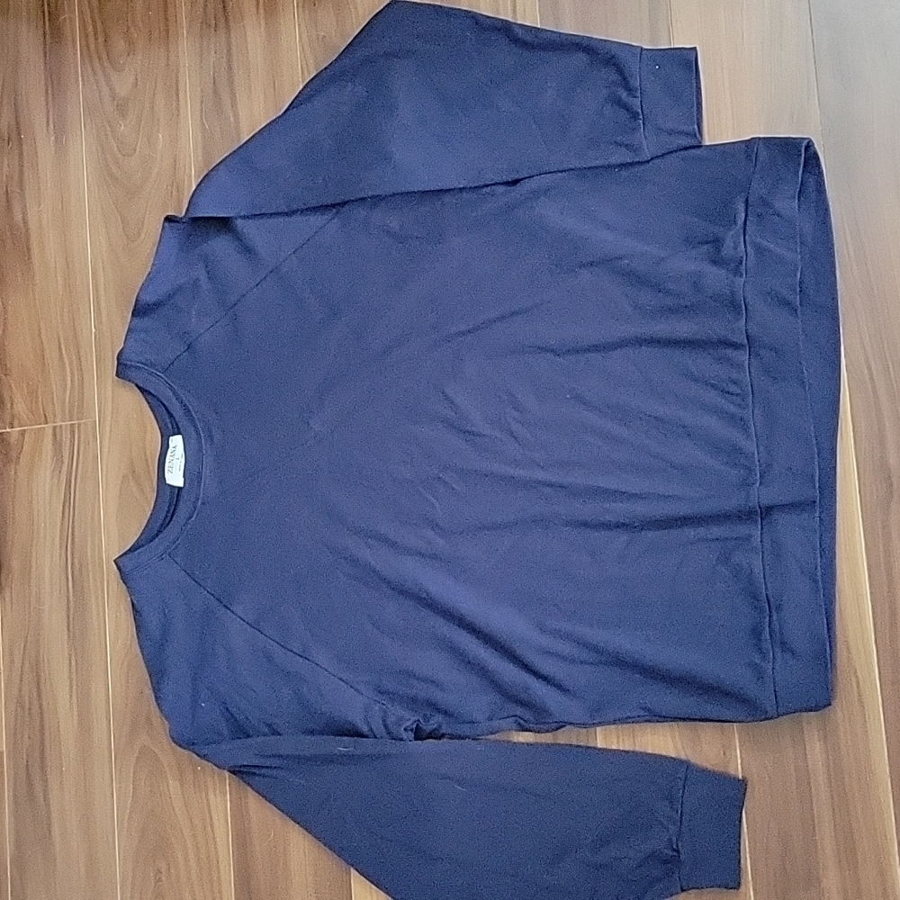 NWOT Zenana navy blue long sleeve top size large